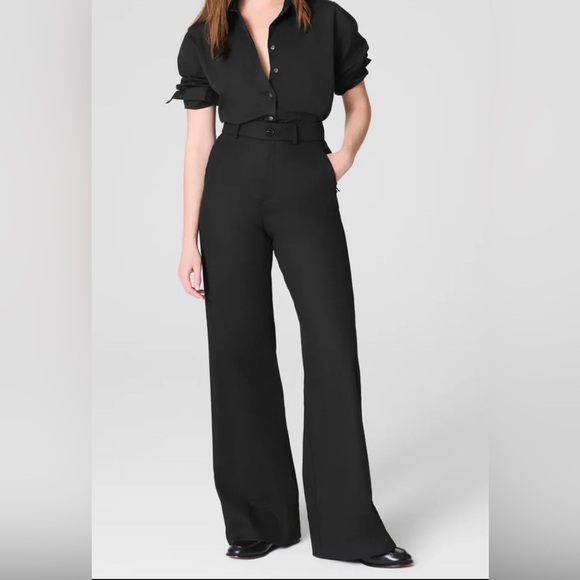 SPANX Pants - NWT * SPANX Black High-Rise Wide-Leg Trousers